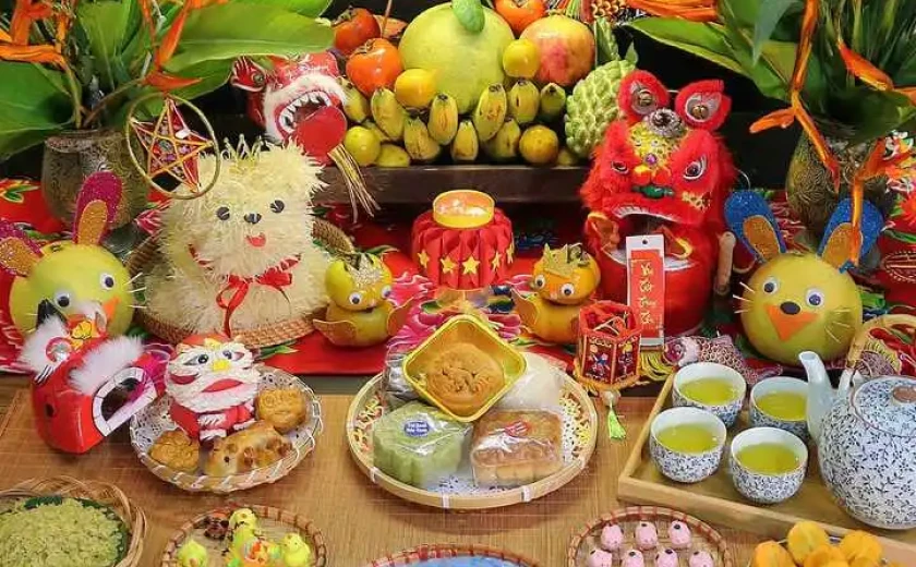 Cách bày mâm ngũ quả Trung thu ở 3 miền Bắc, Trung, Nam