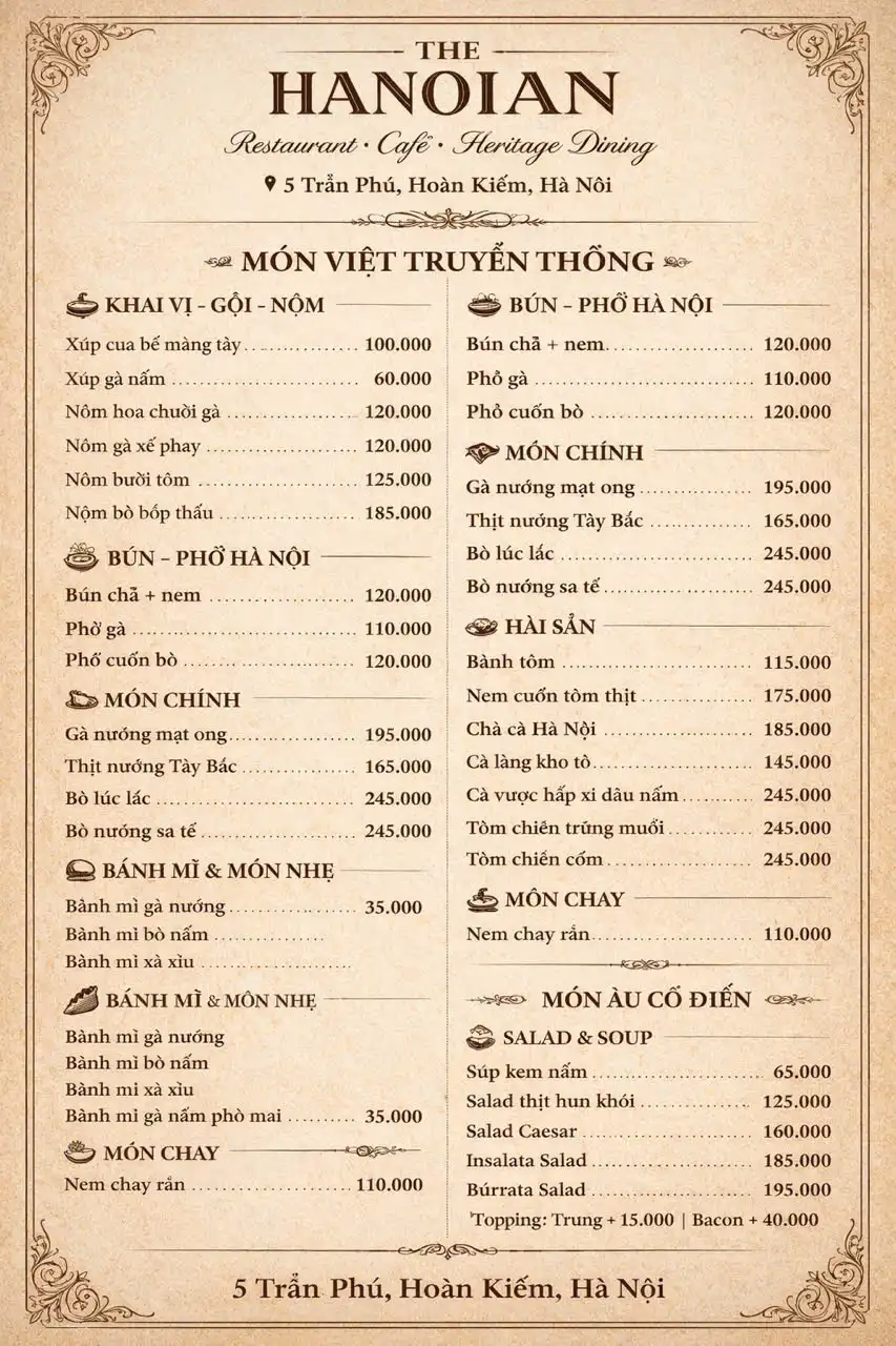 The Hanoian – nơi nhịp sống Hà Nội chậm lại giữa phố cổ