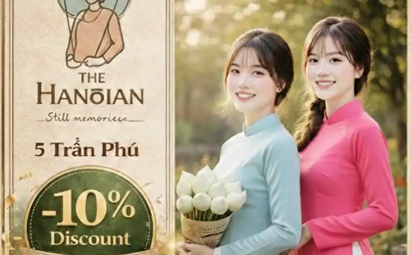 Check-in áo dài trong không gian xuân phố cổ, nhận ưu đãi tại The Hanoian – 5 Trần Phú