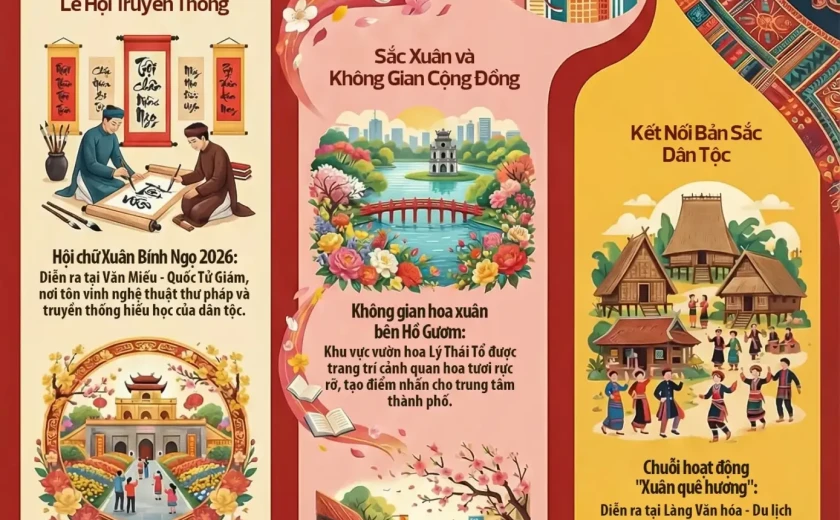 Hà Nội: Nhiều điểm đến văn hóa dịp Tết Bính Ngọ 2026