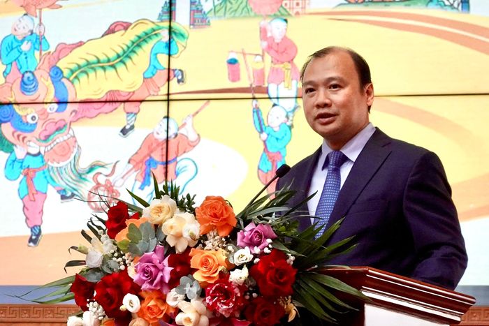 Thứ trưởng Thường trực Lê Hải Bình phát biểu tại buổi họp báo. Ảnh: Thúy Hạnh.